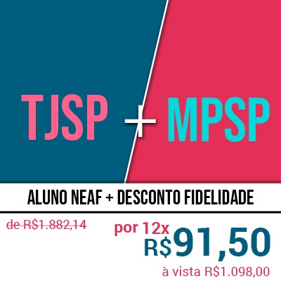 PRESENCIAL - Concurso Escrevente TJSP e Oficial de Promotoria MPSP 2020 - Curso 2 em 1 do NEAF